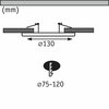 Paulmann vestavná svítidla-adaptér kov kartáčovaný pro montážní otvor 75-120mm 924.98 P 92498