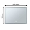 PAULMANN HomeSpa LED zrcadlo s osvětlením Mirra hranaté vyhřívané IP44 80x60 cm 22W WhiteSwitch 930.13