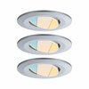 PAULMANN HomeSpa LED vestavné svítidlo Calla 3ks sada výklopné IP65 90mm 30° 3x5W 230V CCT matný chrom