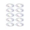 PAULMANN LED vestavné svítidlo FixedLED 10ks sada výklopné 25° 10x4,8W 230V 3000K bílá