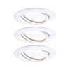 PAULMANN Vestavné svítidlo LED Base kruhové 3x5W GU10 bílá mat nastavitelné 934.22 P 93422