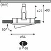 PAULMANN Vestavné svítidlo LED Nova kruhové 1x6,5W GU10 kov kartáčovaný výklopné 3-krokové-stmívatelné 934.64 P 93464