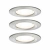 PAULMANN Vestavné svítidlo LED Nova kruhové 3x6,5W GU10 kov kartáčovaný nevýklopné 3-krokové-stmívatelné 934.76 P 93476
