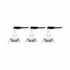PAULMANN Vestavné svítidlo LED Nova kruhové 3x6,5W GU10 chrom nevýklopné 3-krokové-stmívatelné 934.81 P 93481
