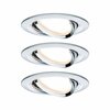 PAULMANN Vestavné svítidlo LED Nova kruhové 3x6,5W chrom výklopné 3-krokové-stmívatelné 934.88 P 93488