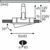 Paulmann vestavné svítidlo Nova IP65 hranaté max. 35W bílá/chrom 1ks sada nastavitelné 936.64 P 93664