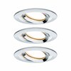 PAULMANN Vestavné svítidlo LED Nova Plus kruhové 3x6,8W chrom výklopné stmívatelné 936.84 P 93684