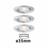 PAULMANN LED vestavné svítidlo Nova mini výklopné 3x4W 2700K hliník broušený 230V 942.97