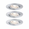 PAULMANN LED vestavné svítidlo Nova mini výklopné 3x4W 2700K hliník broušený 230V 942.97