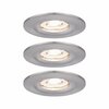 PAULMANN LED vestavné svítidlo Nova mini nevýklopné IP44 3x4W 2700K kov kartáčovaný 230V 943.01