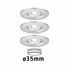 PAULMANN LED vestavné svítidlo Nova mini nevýklopné IP44 3x4W 2700K chrom 230V 943.03