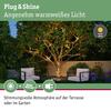 PAULMANN Plug &amp; Shine LED světelný řetěz Yuna teplá bílá 7,4m IP44 1,3W černá