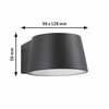 PAULMANN LED venkovní nástěnné svítidlo Capea neláká hmyz IP44 96x128mm 2200K 6W 230V 98° černá hliník