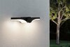 PAULMANN LED venkovní nástěnné svítidlo Pekana IP44 300x130mm 3000K 2x6W 230V antracit hliník 947.66