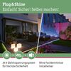 PAULMANN Plug & Shine sloupek se zásuvkami Rio vč. trafa IP44 antracit