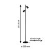PAULMANN Stojací svítidlo Lirena 1575mm max. 2x7W černá mat