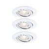 PAULMANN LED vestavné svítidlo Base GU10 Flat výklopné 3x4W 230V 2700K bílá