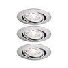 PAULMANN LED vestavné svítidlo Base GU10 Flat výklopné 3x4W 230V 2700K kov kartáčovaný