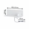 PAULMANN Nástěnné svítidlo Devara USB C E27 230V max. 40W stmívatelné bílá mat 967.74