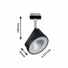 PAULMANN URail LED-spot Arena 15 W černá mat/chrom 4000K kov/umělá hmota stmívatelné 969.42