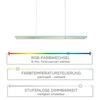 PAUL NEUHAUS LED závěsné svítidlo, barva hliník, dálkový ovladač, RGB, CCT, paměť 2700-5000K