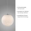 PAUL NEUHAUS LED závěsné svítidlo chrom s bílým opálovým sklem 25cm nastavitelná výška 3000K PN 2052-17