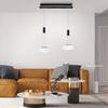 PAUL NEUHAUS Q ETIENNE závěsné svítidlo Smart Home, černá, podlouhlé, 2 ramenné ZigBee 2700-5000K