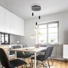 PAUL NEUHAUS Q ETIENNE závěsné svítidlo Smart Home, černá, kruhové, 3 ramenné ZigBee 2700-5000K
