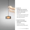PAUL NEUHAUS Závěsné svítidlo LED RIKA 3 ramenné černá nastavitelná výška Comfort Lift SimplyDim 3000K PN 2113-18