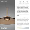PAUL NEUHAUS LED závěsné svítidlo PURE E-Moon bronz elektricky nastavitelná výška 2700-5000K PN 2195-97