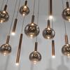 PAUL NEUHAUS LED závěsné svítidlo BOWL, hnědé, stmívatelné vypínačem SimplyDim 2700K