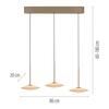 PAUL NEUHAUS LED závěsné svítidlo ELIPSA, bronzová, stmívatelné, Comfort-Lift 3000K