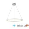 PAUL NEUHAUS LED závěsné svítidlo 80x80 bílá, kruhové, stmívatelné, paměťová funkce, moderní SimplyDim 3000K