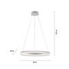 PAUL NEUHAUS LED závěsné svítidlo 80x80 bílá, kruhové, stmívatelné, paměťová funkce, moderní SimplyDim 3000K