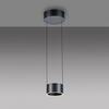 PAUL NEUHAUS LED závěsné svítidlo PURE Clipse, šedá, dálkový ovladač, Comfort Lift, paměťová funkce 2200-5000K