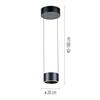 PAUL NEUHAUS LED závěsné svítidlo PURE Clipse, šedá, dálkový ovladač, Comfort Lift, paměťová funkce 2200-5000K