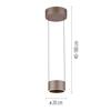 PAUL NEUHAUS LED závěsné svítidlo PURE Clipse, bronzová, dálkový ovladač, stmívatelné 2200-5000K