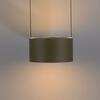 PAUL NEUHAUS LED závěsné svítidlo PURE Clipse, bronzová, dálkový ovladač, stmívatelné 2200-5000K