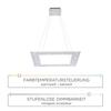 PAUL NEUHAUS PURE-COSMO LED závěsné svítidlo v barvě kartáčovaného hliníku a nastavitelnou barvou světla s dálkovým ovladačem 2700-5000K