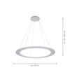 PAUL NEUHAUS PURE-COSMO LED závěsné svítidlo kruhové s nastavitelnou barvou světla, funkcí stmívání a nastavitelnou výškou 2700-5000K