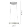 PAUL NEUHAUS LED závěsné svítidlo PURE E-Loop hliník elektrické 2700-5000K PN 2550-95