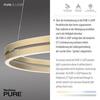 PAUL NEUHAUS LED závěsné svítidlo PURE-E-LOOP matná mosaz elektricky nastavitelná výška 2700-5000K PN 2551-60