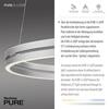 PAUL NEUHAUS LED závěsné svítidlo PURE-E-LOOP hliník elektricky nastavitelná výška 2700-5000K PN 2551-95