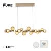 PAUL NEUHAUS LED závěsné svítidlo PURE E-Popup elektrické 2700-5000K bronz / amber / satin 2557-97
