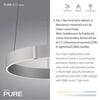 PAUL NEUHAUS LED závěsné svítidlo PURE E-Clipse hliník elektrické 2700-5000K PN 2560-95