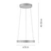PAUL NEUHAUS LED závěsné svítidlo PURE E-Clipse hliník elektrické 2700-5000K PN 2560-95