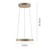 PAUL NEUHAUS LED závěsné svítidlo PURE E-Clipse elektrické 2700-5000K bronz 2560-97