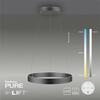 PAUL NEUHAUS LED závěsné svítidlo PURE-E-CLIPSE šedá elektricky nastavitelná výška 2700-5000K PN 2561-15