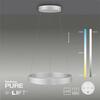 PAUL NEUHAUS LED závěsné svítidlo PURE-E-CLIPSE hliník elektricky nastavitelná výška 2700-5000K PN 2561-95