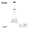 PAUL NEUHAUS LED závěsné svítidlo PURE E-Flying Rings elektrické 2700-5000K šedá mystic 2566-15